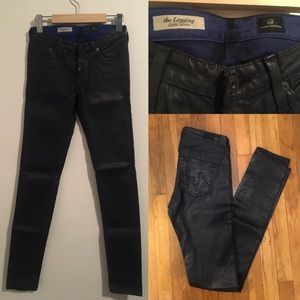 AG COATED LEGGING SUPER SKINNY DENIM JEAN Sz 25R